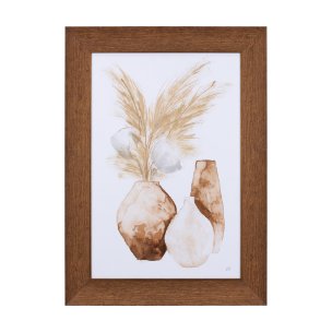 Vase Gray Pods by Mercana Studio a Hand Embellished Textured Framed Art Print