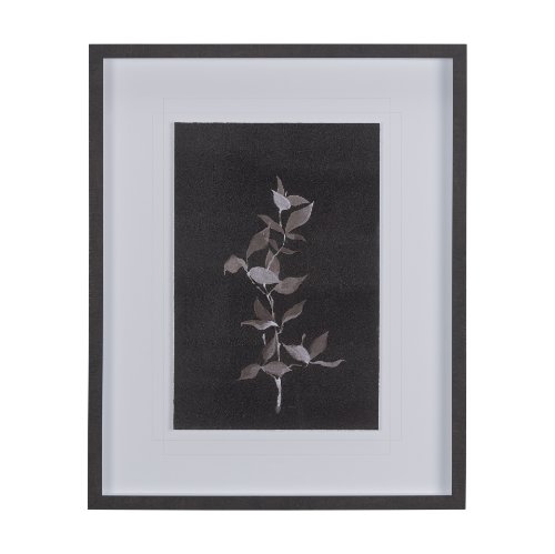 14262 - Night Leaves II by Mercana Studio a Hand Embellished Textured Framed Art Print Matted under Glass