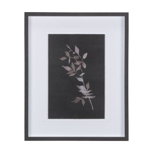 Night Leaves III by Mercana Studio a Hand Embellished Textured Framed Art Print Matted under Glass