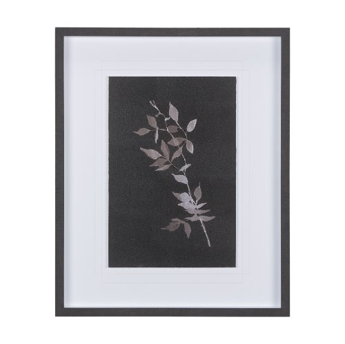 14263 - Night Leaves III by Mercana Studio a Hand Embellished Textured Framed Art Print Matted under Glass