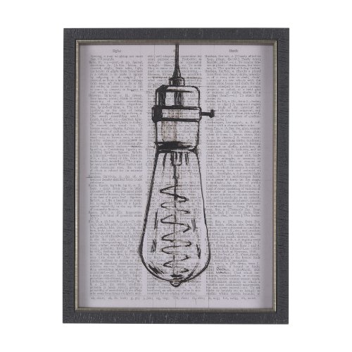 14275 - Vintage Page I by Mercana Studio a Hand Embellished Textured Framed Art Print
