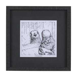 Animal Talk I by Mercana Studio a Framed Art Print Matted under Glass