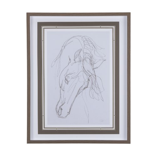 14303 - Andalusian  I by Mercana Studio a Hand Embellished Textured Framed Art Print Matted under Glass