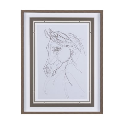 14304 - Arabian  II by Mercana Studio a Hand Embellished Textured Framed Art Print Matted under Glass