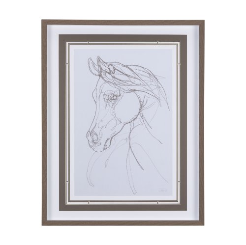 14304 - Arabian  II by Mercana Studio a Hand Embellished Textured Framed Art Print Matted under Glass