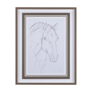  Thoroughbred III by Mercana Studio a Hand Embellished Textured Framed Art Print Matted under Glass
