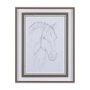 14305 -  Thoroughbred III by Mercana Studio a Hand Embellished Textured Framed Art Print Matted under Glass