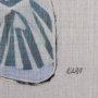 14308 - Moth Blue I by Mercana Studio a Hand Embellished Textured Framed Art Print