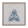 14310 - Moth Blue III by Mercana Studio a Hand Embellished Textured Framed Art Print