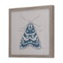 14310 - Moth Blue III by Mercana Studio a Hand Embellished Textured Framed Art Print