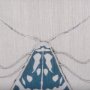 14310 - Moth Blue III by Mercana Studio a Hand Embellished Textured Framed Art Print