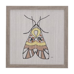Moth II by Mercana Studio a Hand Embellished Textured Framed Art Print