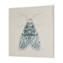 102214-L - Moth Blue I by Mercana Studio a Hand Embellished Textured Canvas
