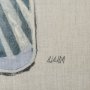 102214-L - Moth Blue I by Mercana Studio a Hand Embellished Textured Canvas