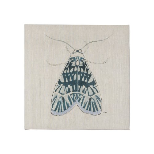 102214-S - Moth Blue I by Mercana Studio a Hand Embellished Textured Canvas