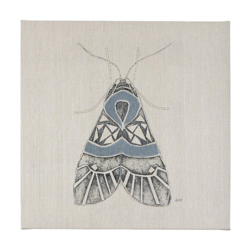 102215-L - Moth Blue II by Mercana Studio a Hand Embellished Textured Canvas