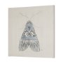 102215-L - Moth Blue II by Mercana Studio a Hand Embellished Textured Canvas