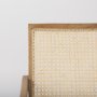 69933 - Donna Light Brown Wood Cane-Back w/ Beige Upholstered Seat Dining Chair