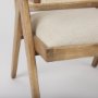 69933 - Donna Light Brown Wood Cane-Back w/ Beige Upholstered Seat Dining Chair