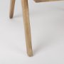 69933 - Donna Light Brown Wood Cane-Back w/ Beige Upholstered Seat Dining Chair