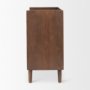 69945 - Lillie 36.0L x 16.0W x 32.0H Medium Brown Wood 2 Door Tray Top Accent Cabinet 