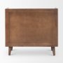 69945 - Lillie 36.0L x 16.0W x 32.0H Medium Brown Wood 2 Door Tray Top Accent Cabinet 