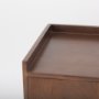 69945 - Lillie 36.0L x 16.0W x 32.0H Medium Brown Wood 2 Door Tray Top Accent Cabinet 