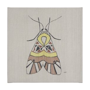 Moth II by Mercana Studio a Hand Embellished Textured Canvas