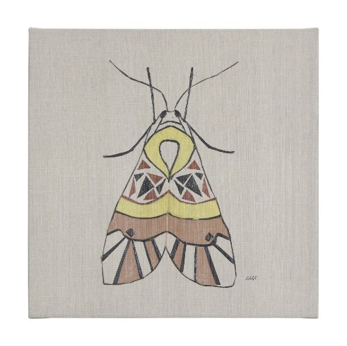102218-L - Moth II by Mercana Studio a Hand Embellished Textured Canvas
