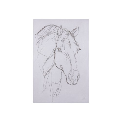 102222-S - Thoroughbred III by Mercana Studio a Hand Embellished Textured Canvas