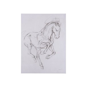Horse I by Mercana Studio a Hand Embellished Textured Canvas