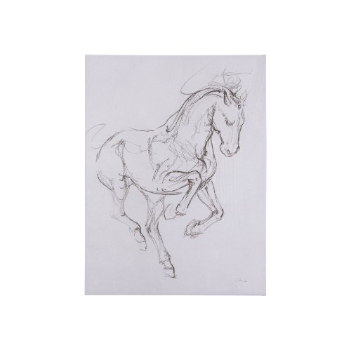 102226-S - Horse I by Mercana Studio a Hand Embellished Textured Canvas
