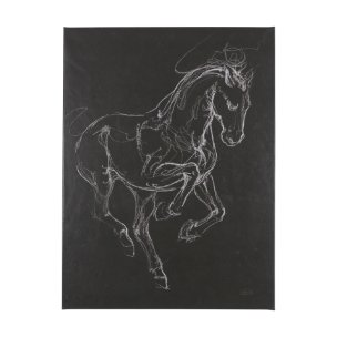 Horse III by Mercana Studio a Hand Embellished Textured Canvas