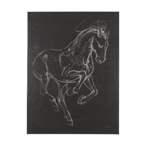 102228-L - Horse III by Mercana Studio a Hand Embellished Textured Canvas