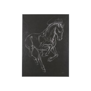 Horse III by Mercana Studio a Hand Embellished Textured Canvas