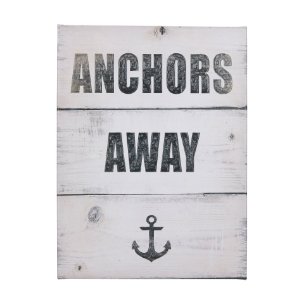 Anchors Away by Mercana Studio a Hand Embellished Textured Canvas