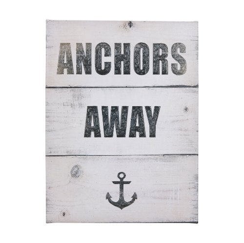 102180-L - Anchors Away by Mercana Studio a Hand Embellished Textured Canvas