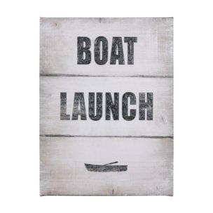 Boat Launch  by Mercana Studio a Hand Embellished Textured Canvas