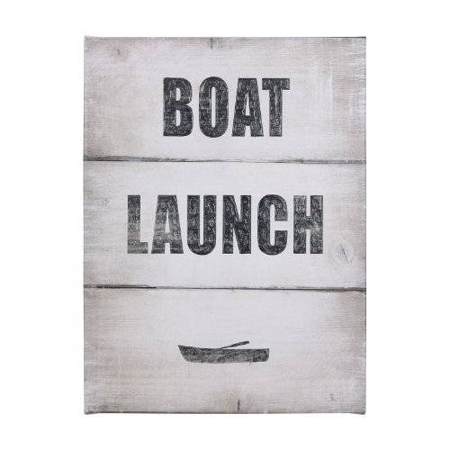 102181-L - Boat Launch  by Mercana Studio a Hand Embellished Textured Canvas