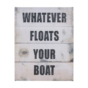 Float Your Boat  by Mercana Studio a Hand Embellished Textured Canvas