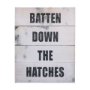 102183-L - Batten Down The Hatches  by Mercana Studio a Hand Embellished Textured Canvas
