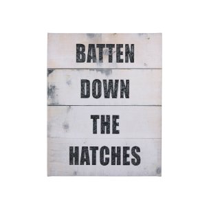Batten Down The Hatches  by Mercana Studio a Hand Embellished Textured Canvas
