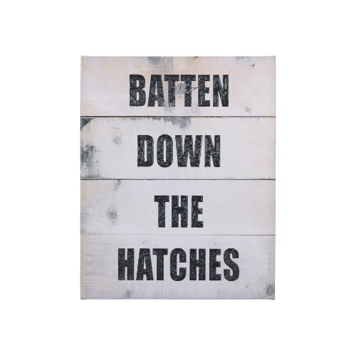 102183-S - Batten Down The Hatches  by Mercana Studio a Hand Embellished Textured Canvas