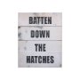 102183-S - Batten Down The Hatches  by Mercana Studio a Hand Embellished Textured Canvas