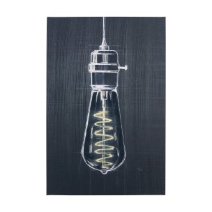 Bright Idea I by Mercana Studio a Hand Embellished Textured Canvas