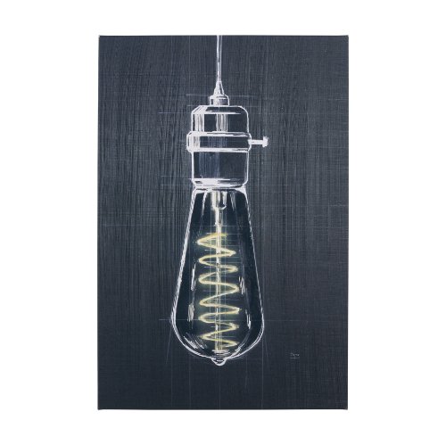 102187-L - Bright Idea I by Mercana Studio a Hand Embellished Textured Canvas