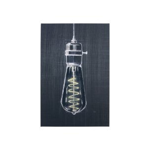 Bright Idea I by Mercana Studio a Hand Embellished Textured Canvas