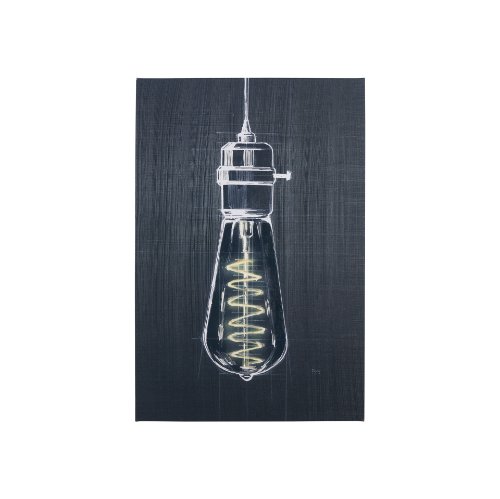 102187-S - Bright Idea I by Mercana Studio a Hand Embellished Textured Canvas
