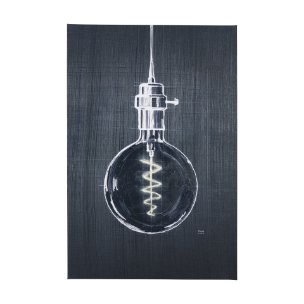 Bright Idea II by Mercana Studio a Hand Embellished Textured Canvas