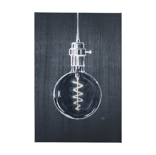 102188-L - Bright Idea II by Mercana Studio a Hand Embellished Textured Canvas